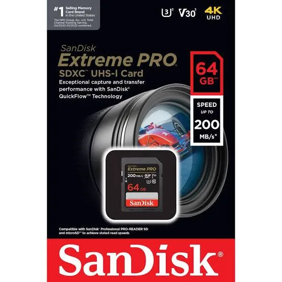Carte Mémoire SanDisk Extreme Pro 64 Go (UHS-I)