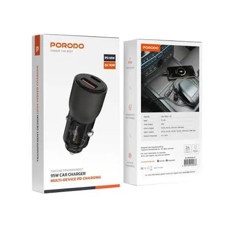 Chargeur de voiture Porodo 95W